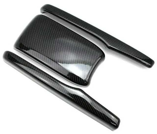 Alt view image 3 of 3 - Rest Pad Lid 3 Pieces/Set Center Console Armrest Box Cover Box Trim For Honda Civic 2016-2021 Carbon Fiber Style