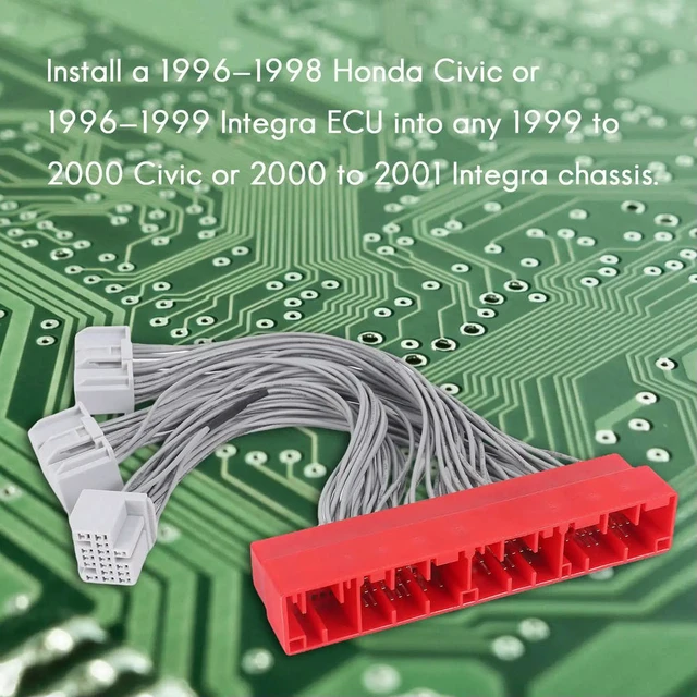Alt view image 3 of 3 - Obd2b To Obd2a Conversion Harness Adapter Ecu Jumper For Honda / Acura