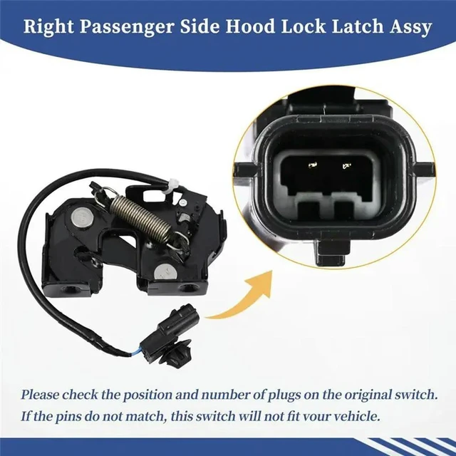 Alt view image 2 of 3 - Hood Lock Latch Assy Part Numbers 65601-1BA0C 65601-1BA0A For Nissan For Infiniti Q70 QX50 EX35 FX35 FX50 EX37 FX37