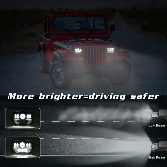 Alt view image 2 of 3 - 7X6 5X7 120W Car Led Headlight Hi/Lo For Chevy Express Cargo Van 1500 2500 3500