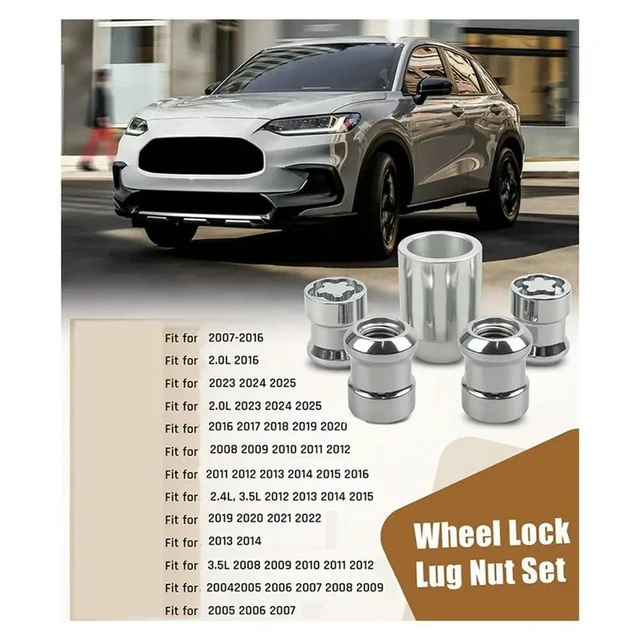 Alt view image 2 of 3 - Alloy Wheel Lock Lug Nut Set Nuts For Honda For CR-V 07-25, Civic 2016- 08W42-SCV-101 08W42-SCV-102 08W42-SCV-100
