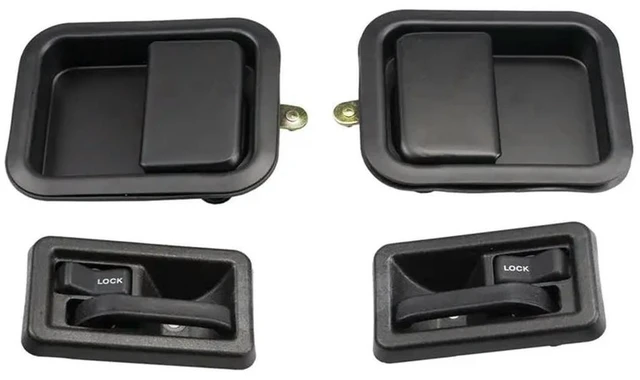 Main image of 1 Set Car Interior&Exterior Door Handle Left And Right Side For Jeep Wrangler 87-06 Jeep CJ 76-86 55176477AB 55176383AE