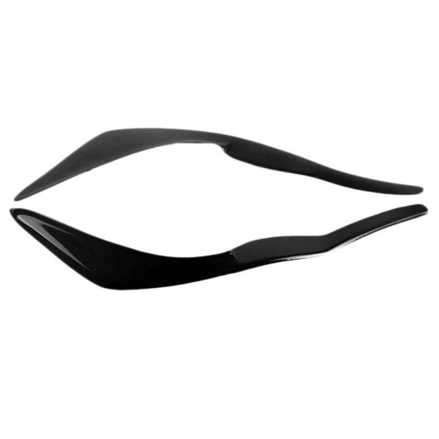 Alt view image 3 of 3 - For Lexus IS300 IS250 IS200T 2017-2019 Glossy Black Car Sticker Front Headlights Eyebrow Eyelid Trim Cover Accessories