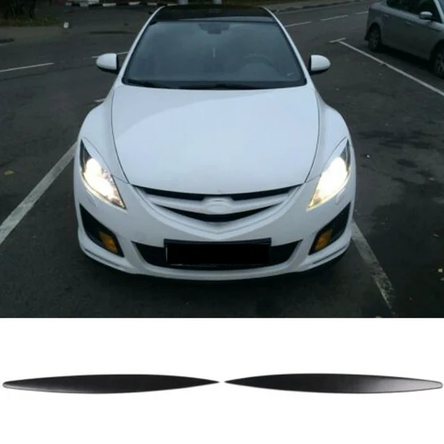 Alt view image 3 of 3 - 2Pcs Car Eyelids Eyebrows Headlights Covers Eyelash For Mazda 6 GH / Atenza 2008-2012