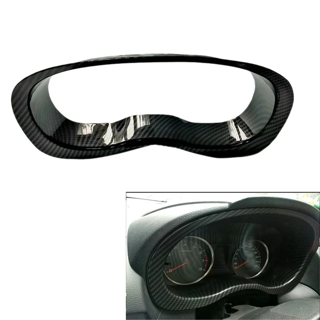 Alt view image 2 of 3 - For Subaru Forester Impreza Levorg XV WRX Carbon Fiber Interior Dashboard Speed Meter Display Frame Trim Cover