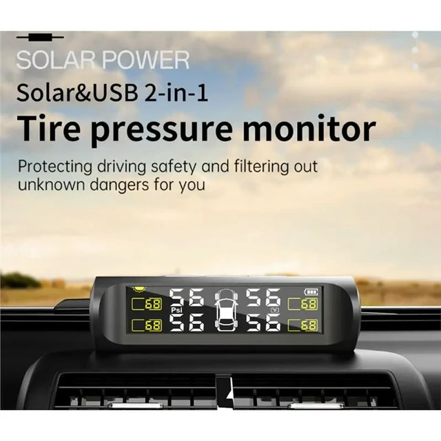 Alt view image 2 of 3 - 4 External Sensors Car Tire Pressure Monitoring System Russian Audio