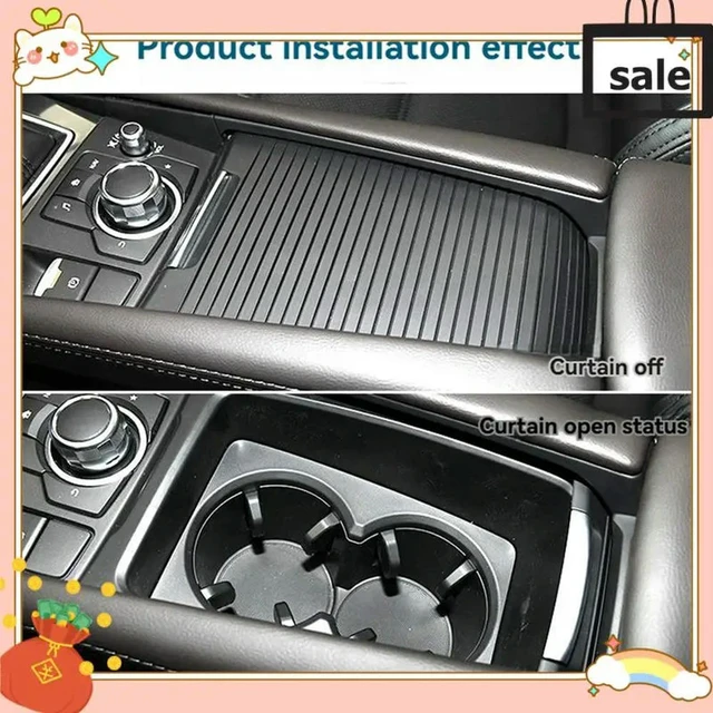 Alt view image 2 of 3 - Car Center Console Armrest Box Roller Blinds Front Cup Holder Roller Curtain For Mazda CX4 2016-2021 ATENZA
