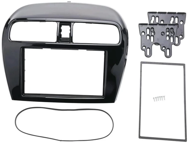 Alt view image 3 of 3 - Double Din Fascia For Mitsubishi Mirage Space Star Attrage Radio Stereo Panel Dash Mounting Installation Trim Kit Face Frame