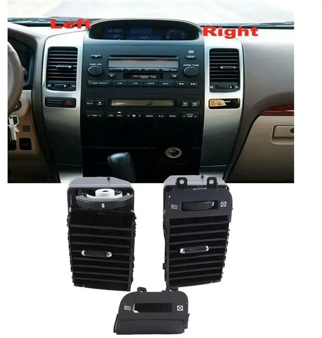 Alt view image 2 of 3 - 2Pcs Air Conditioner Air Vent Dashboard Air Vent For Toyota Land Cruiser Prado 120 FJ120 2003-2009 Accessories Parts