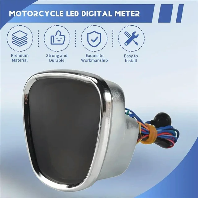 Alt view image 3 of 3 - For Honda C70 C90 Motorcycle LED Digital Meter Rpm Odometer Speedometer Assy