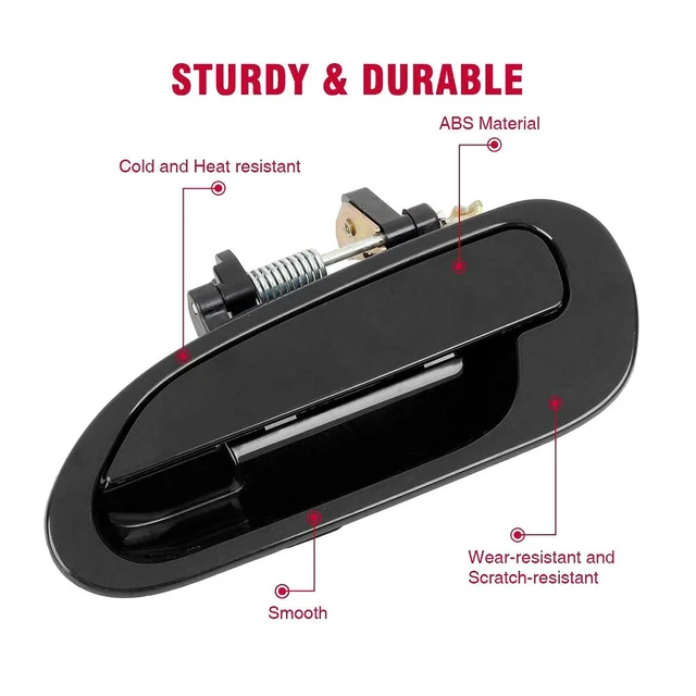 Alt view image 3 of 3 - 4Pcs Car Front Rear Left&Right Outer Door Handle For Honda Accord 98-02
