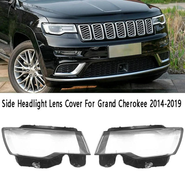 Alt view image 3 of 3 - Car Headlight Lens Cover Transparent Head Light Lamp Shell For Jeep Grand Cherokee 2014-2019