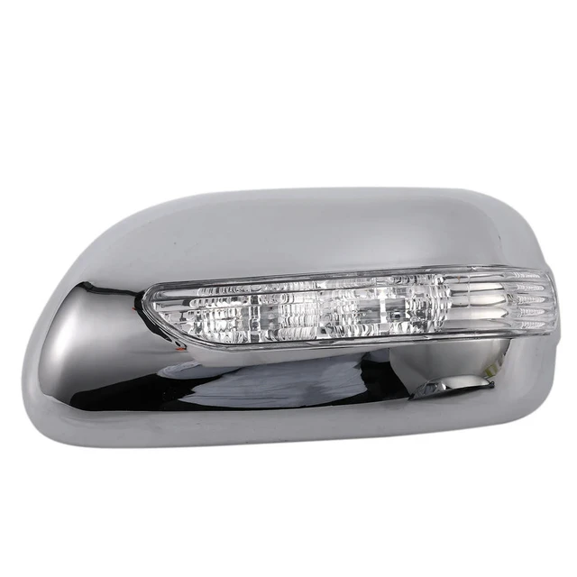 Alt view image 2 of 3 - Car Rear View Mirror Cover For Toyota Wish 2003-2007 ABS Chrome Plated Door Mirror Covers With Led