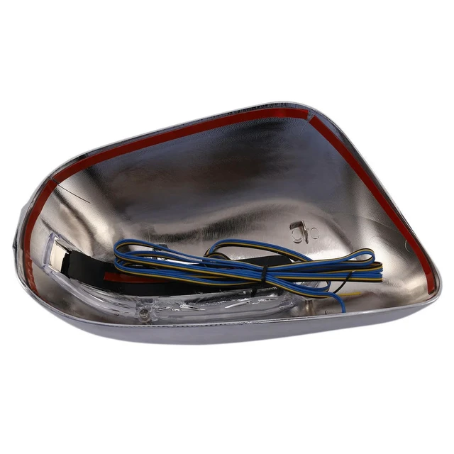 Alt view image 3 of 3 - Car Rear View Mirror Cover For Toyota Wish 2003-2007 ABS Chrome Plated Door Mirror Covers With Led