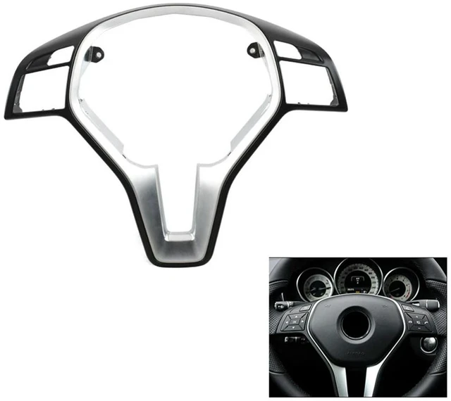 Alt view image 2 of 3 - Car Steering Wheel Outer Frame Chromed Cover Trim For Mercedes Benz C E GLK CLS Class W176 W246 W204 W212 GLK204 W156