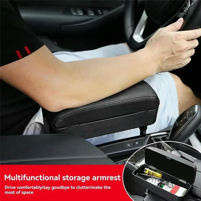 Alt view image 3 of 3 - Armrest Support Elbow Rest Pad Armrest Extender With Console Organizer Adjustable Height Rest Box Accessory