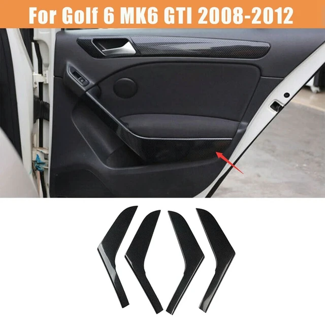 Alt view image 3 of 3 - Carbon Fiber Car Interior Door Armrest Pull Handle Strip Cover Trim For Golf 6 MK6 -2008-2012 Accessories