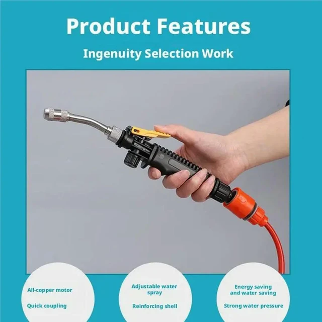 Alt view image 2 of 3 - High Power Electric Pressure Washer, Spray Gun For Car Auto, Home, Patio,Floor, Air Conditioner Cleaning EU Plug