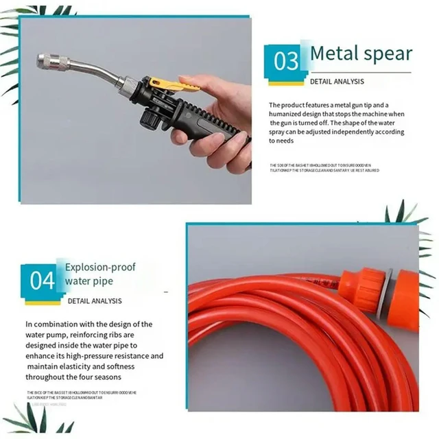 Alt view image 3 of 3 - High Power Electric Pressure Washer, Spray Gun For Car Auto, Home, Patio,Floor, Air Conditioner Cleaning EU Plug
