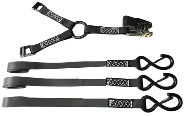 Main image of Tire Fixer Y Type Spare Tire Securing Strap 3 Point Roof Platform Tie Rope Spare Wheel Strapping Band