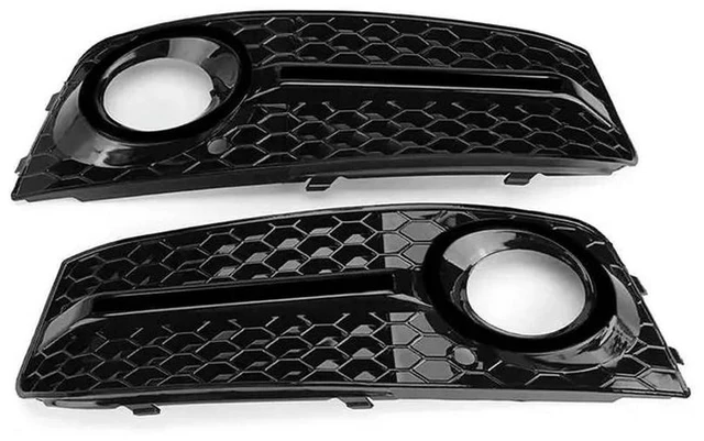 Main image of Black Car Front Fog Light Mesh Grille Cover For A4 B8 2009-2011 Fog Lamp Honeycomb Grille Cover Replacement