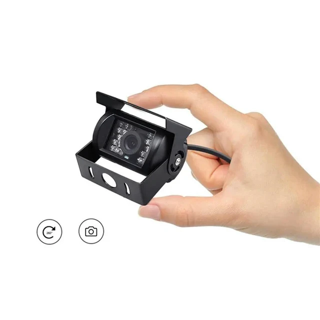 Alt view image 2 of 3 - 3X Aviation Head Car Rear View Monitor Upgrade 700Tvl Ccd 18 Ir Leds Reversing Camera 12/24V For Truck Caravan Bus