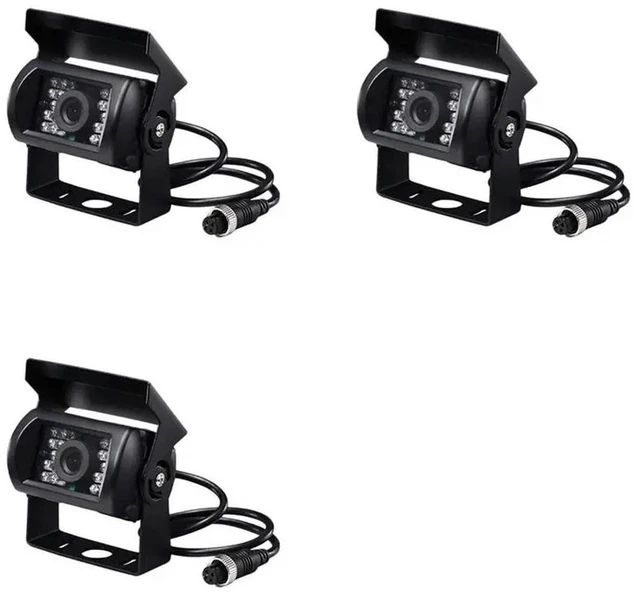 Main image of 3X Aviation Head Car Rear View Monitor Upgrade 700Tvl Ccd 18 Ir Leds Reversing Camera 12/24V For Truck Caravan Bus