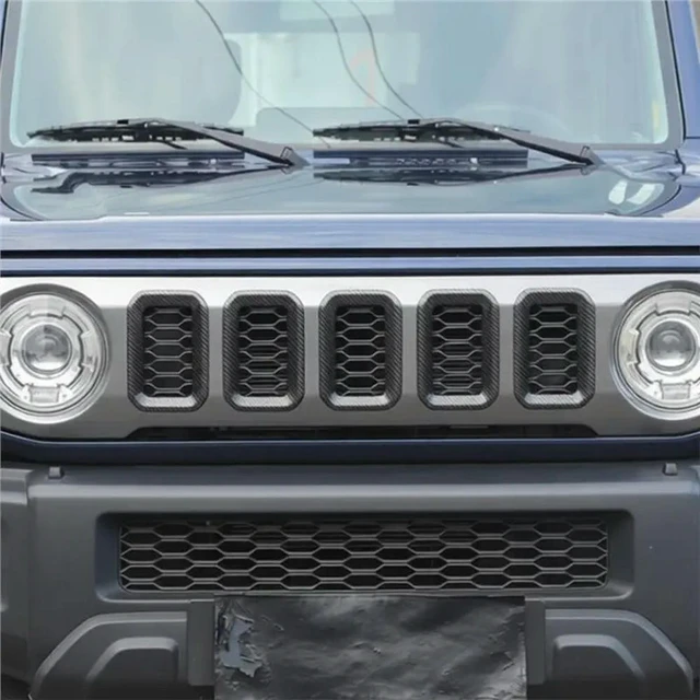 Alt view image 2 of 3 - For Jimny 2023-2026 Car Front Grille Inserted Cover Trim Racing Grills Exterior Accessory Parts