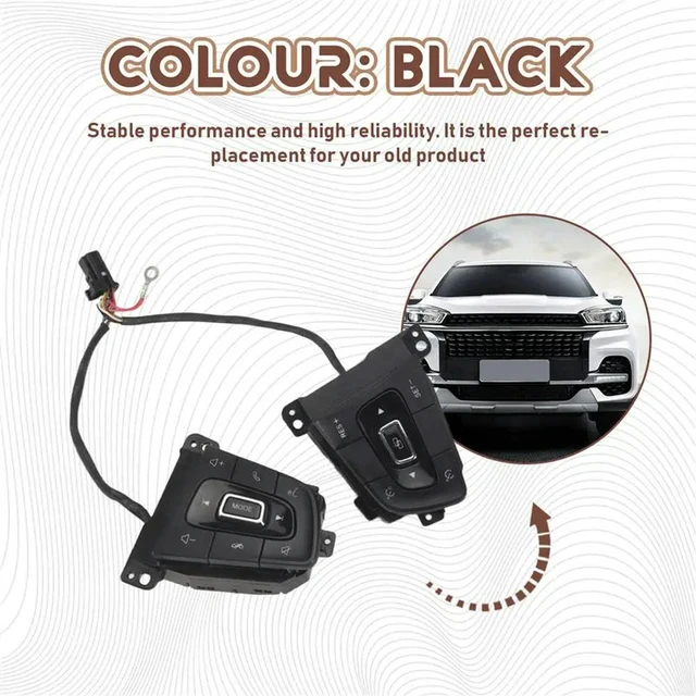 Alt view image 2 of 3 - Car Multi-Function Steering Wheel Switch Buttons For Chery Tiggo 4 5X 404000048AA Audio Cruise Control Button