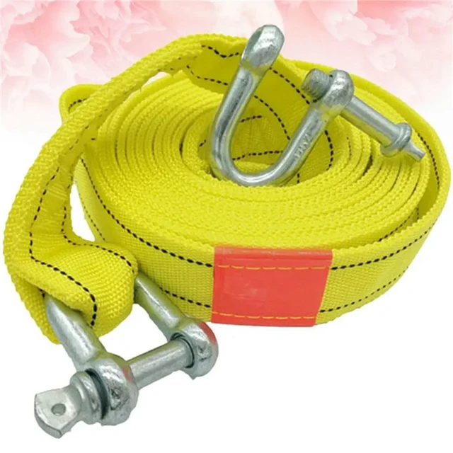 Alt view image 2 of 3 - 4X 5M/5T Car Electric Winch Rope Off-Road Vehicle Tow Rope With U-Shaped Hook Tow Strap For Cars Truck Trailer Suv