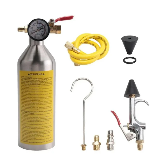 Main image of Air Conditioning Flushing Kit, Car Air Conditioning Pipe Cleaning Tool Set, R134A Air Conditioning System Flushing Kit
