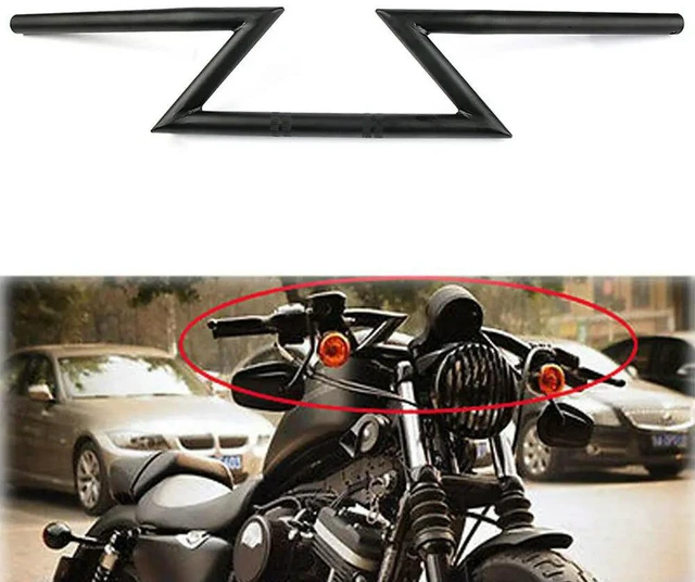 Main image of 7/8 Inch 22MM Handlebar Z Bar Handle Bars Universial For Sportster Dyna Chopper Bobber Cruiser XL 883 1200 Custom Softail Dy