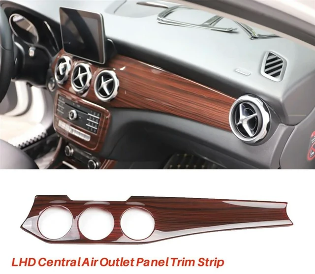 Alt view image 3 of 3 - LHD Dashboard Central AC Outlet Panel Trim Strip Cover For Mercedes Benz W176 CLA C117 GLA X156 2013-2018 Accessories , A