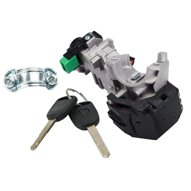 Alt view image 2 of 3 - Ignition Switch Cylinder Lock Auto Trans + 2 KEYS For 03-11 Honda Accord CRV Fit Civic Odyssey 35100-SDA-A71