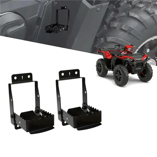 Alt view image 3 of 3 - Universal ATV Foot Rest Rear Passenger Footrests 4 Wheel Car Foot Pegs Passenger Anti-Slip Footrests