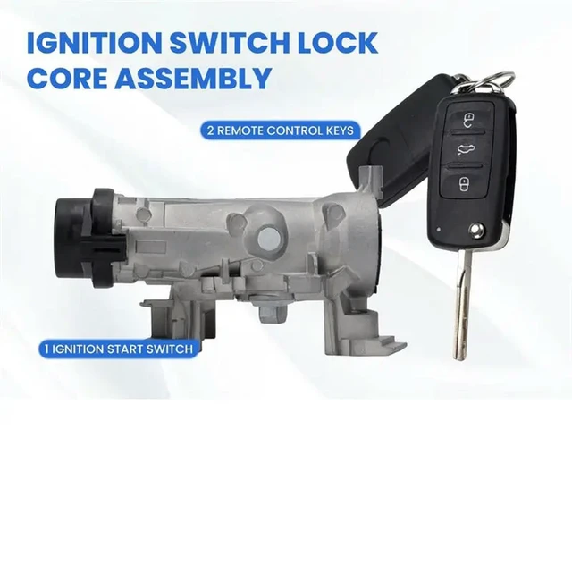 Alt view image 3 of 3 - Ignition Switch Lock With Key Kit 1K0905851B For Seat Skoda VW Golf 5 Et 6 Golf Plus 1K0905851 30936044 Car