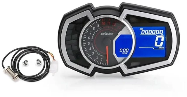 Main image of Motorcycle Speedometer Odometer Fuel Gauge 13000RPM Universal 1 2 4 Cylinder LCD Instrument For Kawasaki Ninja650 Spare Part