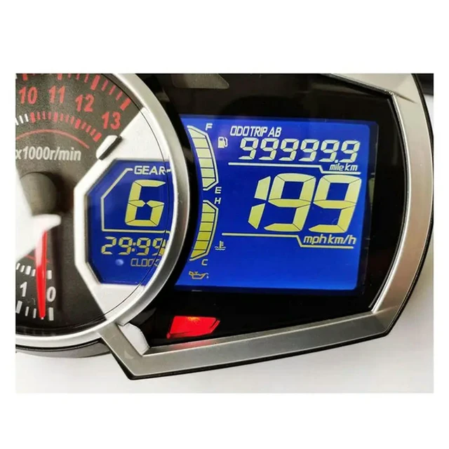 Alt view image 2 of 3 - Motorcycle Speedometer Odometer Fuel Gauge 13000RPM Universal 1 2 4 Cylinder LCD Instrument For Kawasaki Ninja650 Spare Part