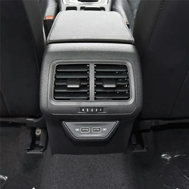 Alt view image 2 of 3 - Plastic Rear Air Vent Outlet With Double Center Armrest USB Charging Adapter Cable For Vw Golf 7 MK7 7.5 5GG864298B