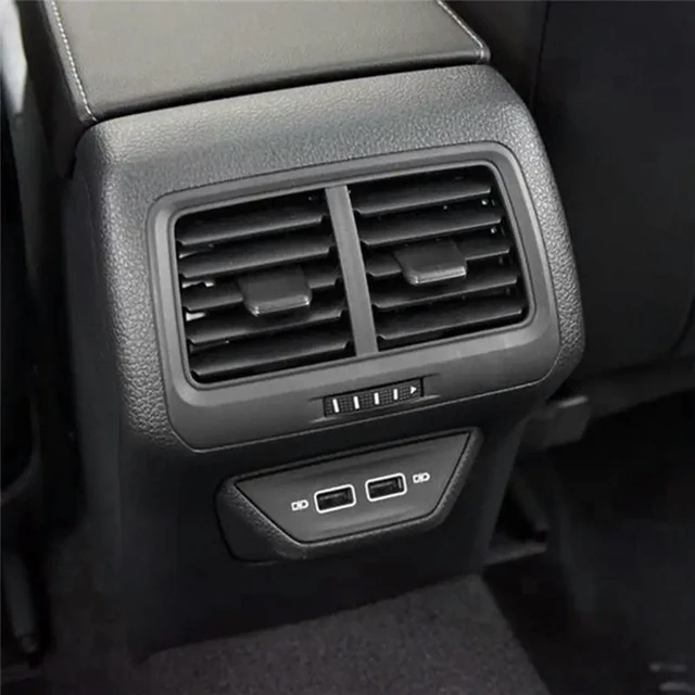 Alt view image 3 of 3 - Plastic Rear Air Vent Outlet With Double Center Armrest USB Charging Adapter Cable For Vw Golf 7 MK7 7.5 5GG864298B