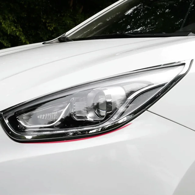 Alt view image 2 of 3 - Exterior ABS Chrome Front Light Lamp Cover Headlight Covers Car Accessories For Hyundai Tucson IX35 2010 2011 2012 2013 2014