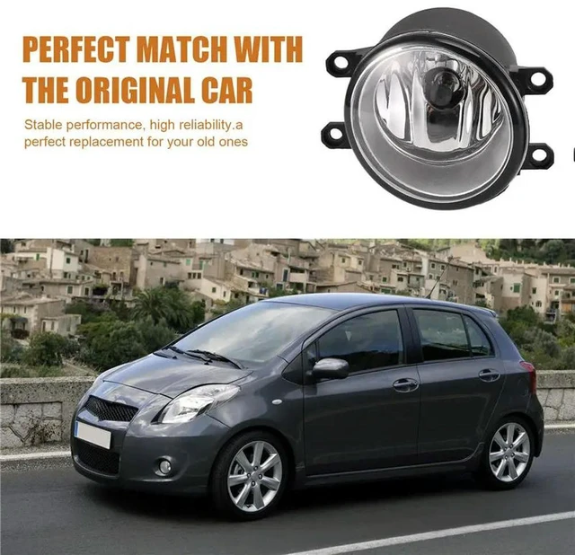 Alt view image 3 of 3 - 1 Set Front Bumper Fog Light Assembly Harness For Toyota Yaris HTCHBCK Vitz 2007-2011 Daytime Running Lights