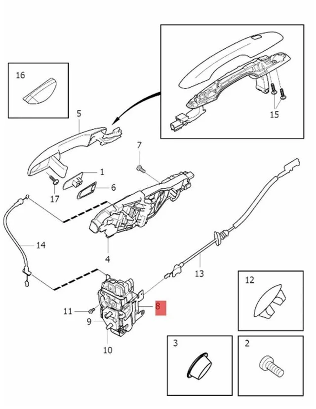 Main image of Left Rear Door Lock Actuator Latch Mechanism 31462448 For Volvo XC40 XC90 XC60 V90 S60 S90 2015-2023 32131412 LHD