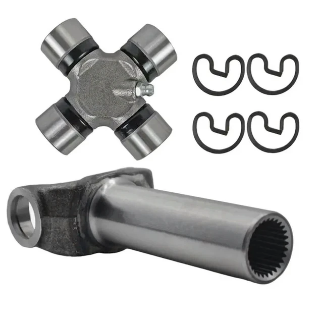 Alt view image 2 of 3 - Transmission Slip Yoke 2-3-8251X& 5-153X U-Joint Fork Kit For Ford C-4/AOD T5 Proportional Propr Drive Shaft