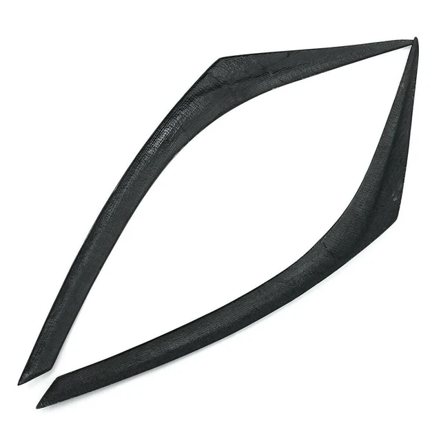 Alt view image 2 of 3 - Carbon Fiber Front Headlight Eyebrow Cover Trim For Toyota CHR CH-R 2016-18