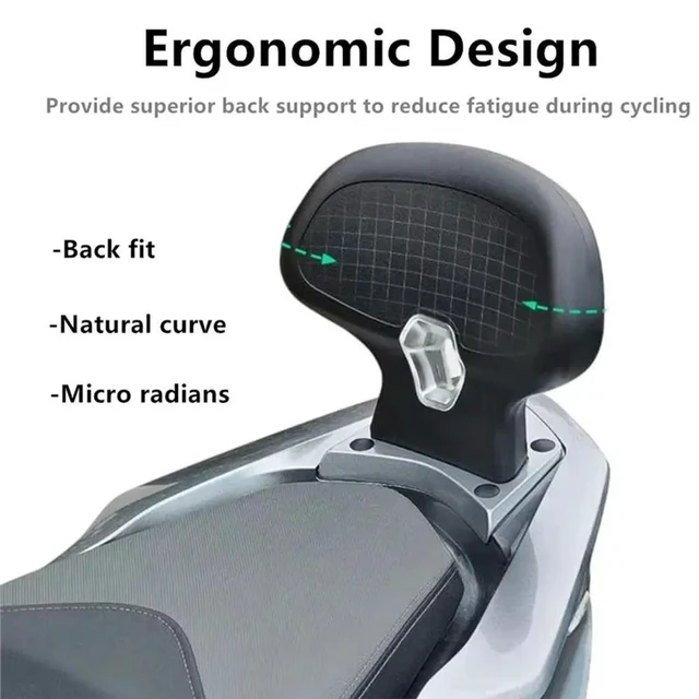 Alt view image 2 of 3 - Motorcycle Seat Backrest Rear Passenger Cushion Accessories For Honda PCX125 PCX160 2021-2026
