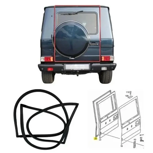 Alt view image 2 of 3 - A4637400278 Car Rear Panel Door Seal For Mercedes Benz G-Class W460 W461 W463 4637400278