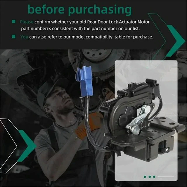 Alt view image 3 of 3 - For Toyota Prius 2004- 2009 Tailgate Lock Actuator& Trunk Door Latch Actuator Part Numbers 69350-47010 69350-47011
