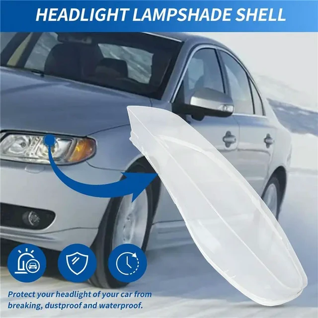 Alt view image 2 of 3 - Left+Right For Volvo S80 S80L 2008-2015 Car Headlight Lens Cover Front Head Light Lamp Lampshade Lamp Shell Cover Clear
