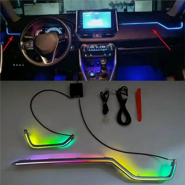 Alt view image 3 of 3 - Instrument Decorative Atmosphere Lamp LHD LED Ambient Light For Toyota Rav4 Xa50 2019-2024 Car Interior Illumination